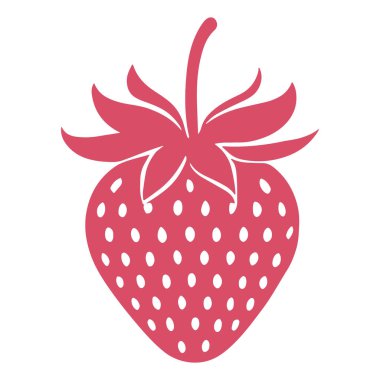 pembe çilek işareti vektör resmi