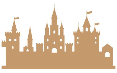 Beyaz arkaplanda kale vektör illüstrasyonu