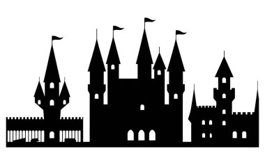 kale simgesi, basit siyah biçim