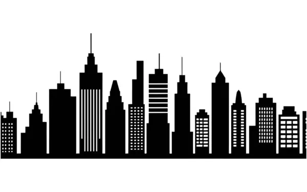 Siluet şehir vektör illüstrasyonu