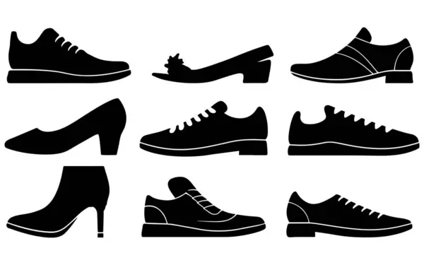Siyah ayakkabılar hazır. vektör illüstrasyonu.
