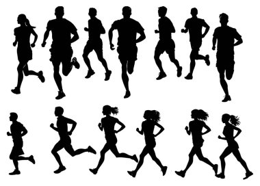 erkeklerin Vector silhouettes.