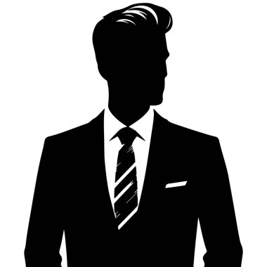 İş adamı siluet vektör çizim