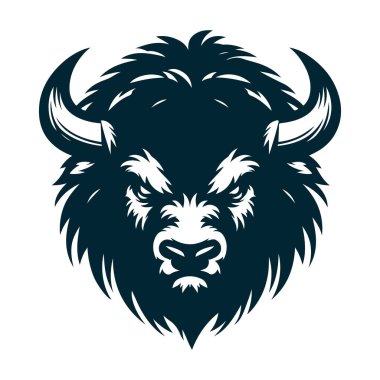 Logo ve Yazdırma için Bison Siluet Vektör ResmiName