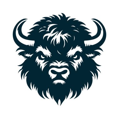 Vahşi Yaşam Grafikleri İçin Kızgın Bufalo Silueti