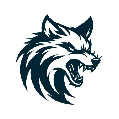 Saldırgan Tilki Silueti Vektör İllüstrasyonu