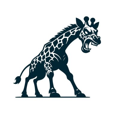 Grafik Tasarımı İçin Güçlü Zürafa Silüeti
