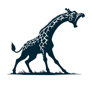 Hayvan Tasarımları İçin Vahşi Zürafa Silueti