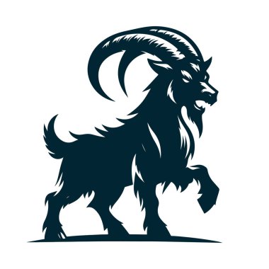 Hayvan Tasarımları İçin Vahşi Keçi Silüeti