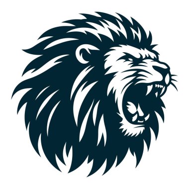 aslan başı logo şablonu vektörü