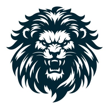 Aslan başı logo vektör şablonu