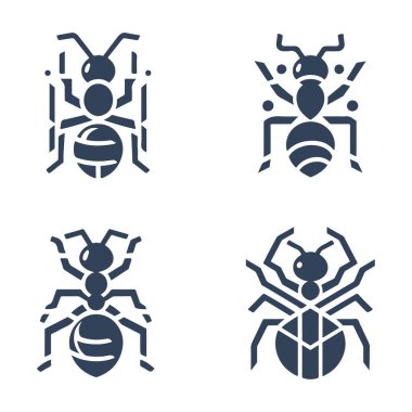 Yaratıcı Karınca Silüet Vektör Sanatı