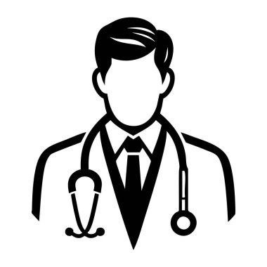 doktor simgesi, vektör illüstrasyonu