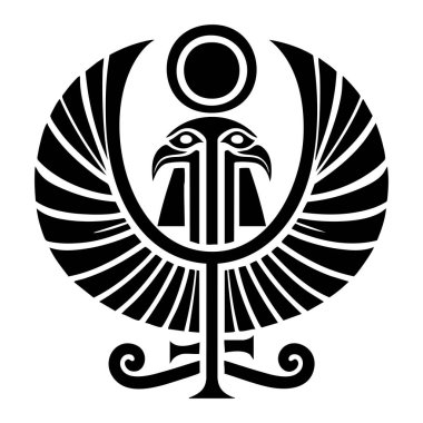 Mısırlı Mısırlı tanrıça. Antik Yunan tanrısı ve tanrıça. vektör illüstrasyonu.