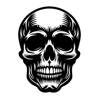 Siyah kafatası, illüstrasyon, beyaz arkaplan üzerindeki vektör