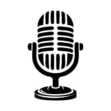 mikrofon simgesi vektör illüstrasyonu