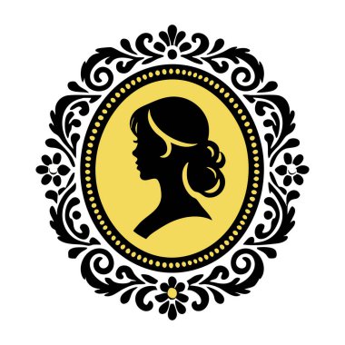 Güzel bir kadının vektör illüstrasyonu