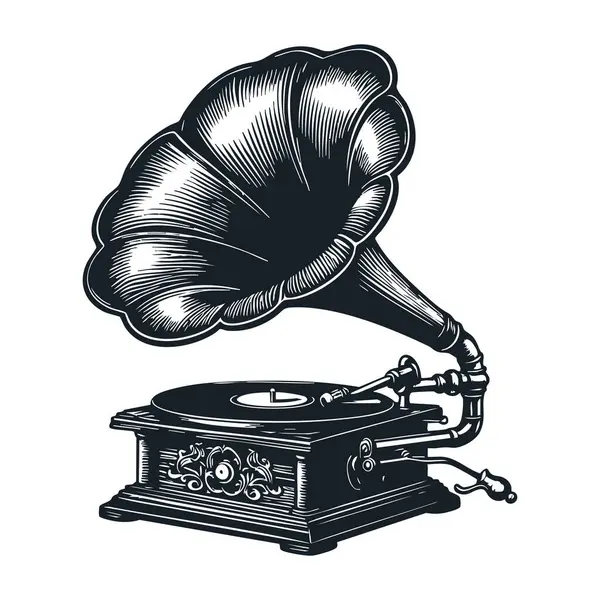 Vinil kaydı ile kulaklıklar