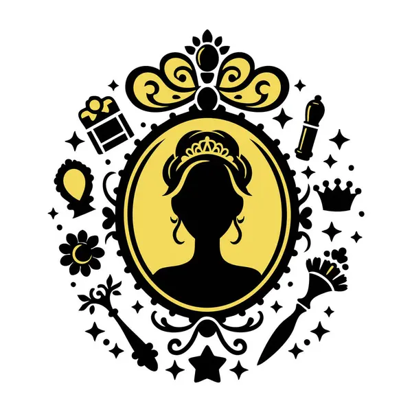 Çiçekli kadının vektör illüstrasyonuName