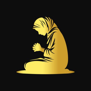 bir dua adam vektör illüstrasyon