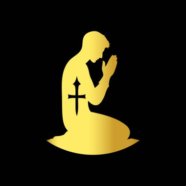 Bir adam dua vektör çizim