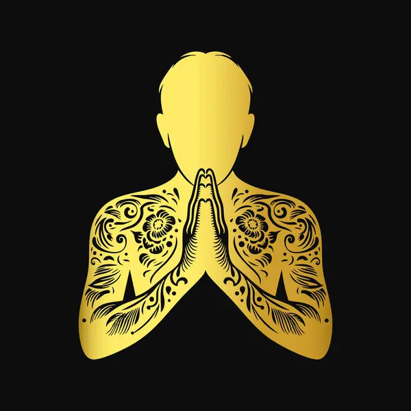 Buda sembollü altın nilüfer çiçeği