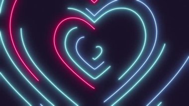 kalp şeklinde ve neon ışığı