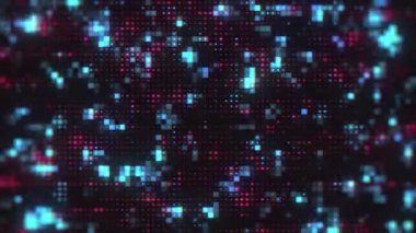 Soyut arkaplan. Koyu arkaplanda parlayan çizgiler ve noktalar.