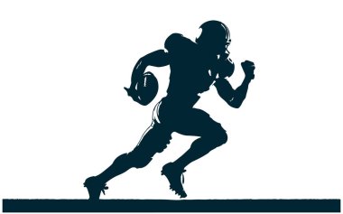 Amerikan futbolcuları. vektör illüstrasyonu