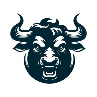 Kızgın Boğa Siluet Vektörü Beyaz, Suçlayan Boğa Silueti Vektör Görüntüsü Saldırgan Boğa Vektör Dosyası İzole edildi