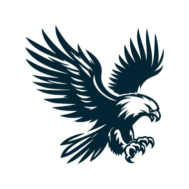 Vahşi Kızgın Kartal Vektör Clipart