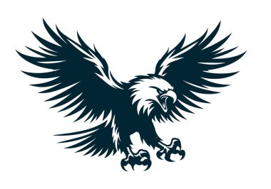 Çığlık atan Kartal Silueti Tasarımı