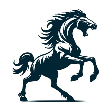 Kızgın Dörtnala At Vektörü İllüstrasyonu