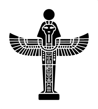 Mısır Totem Sembolü Siyah Siluet