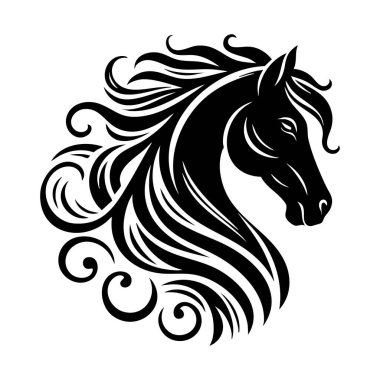 At vektör logo tasarım şablonu