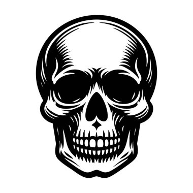 Kurukafa Silueti Vektör İllüstrasyonu