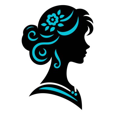 Çiçekli güzel kız.