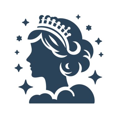 Kraliçe tacı ve yıldız vektör çizimi