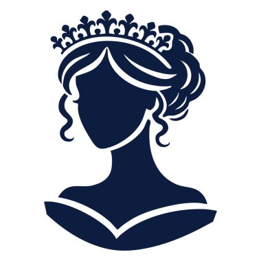 Taç giymiş bir prensesin silueti..