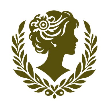 Taç ve çelenk giymiş kadın.