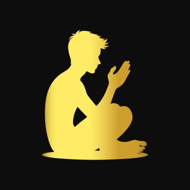 Lotus 'taki adam ikon pozu, vektör işareti sembolü