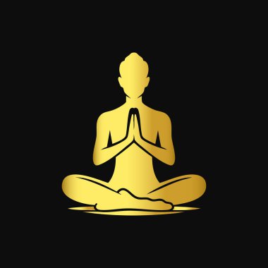 Buddha lotus pozisyonunda, meditasyon sembolü