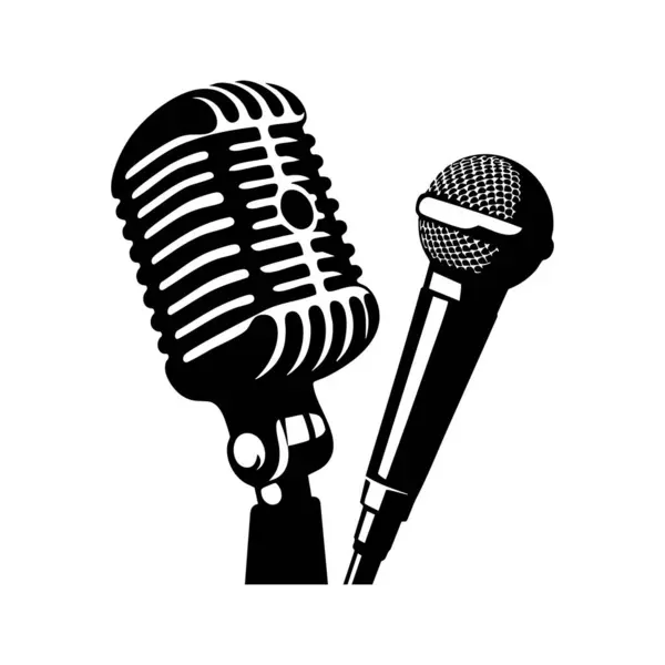mikrofon simgesi vektör illüstrasyonu