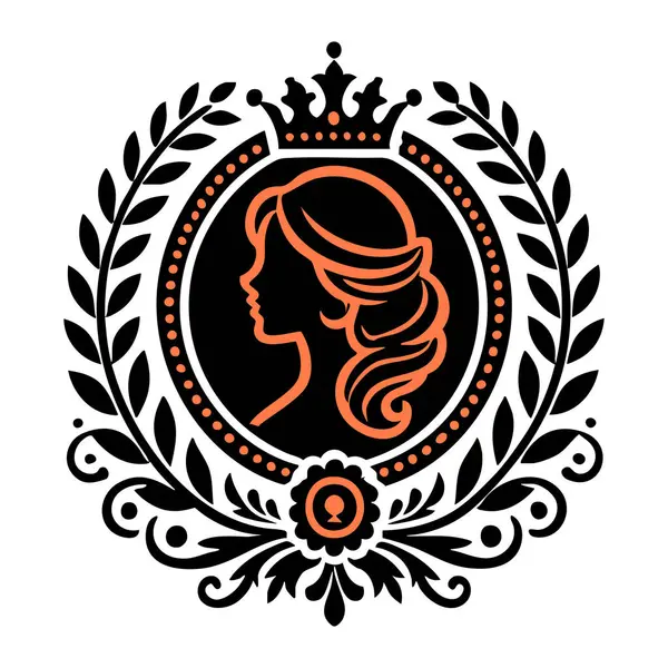 Çiçekli saç stili tasarım vektör çizimi grafik tasarımlı güzel kız.