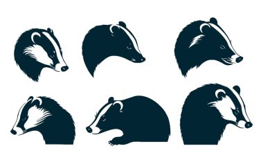 Badger Silhouette Vector, Badger Animal Silhouette on White Background, Badger Vector Illustration