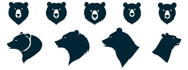 Bear Silhouette Vector, Bear Animal Silhouette Beyaz Arkaplanda, Bear Vector Illustration, Black Bear Silhouette Simgesi