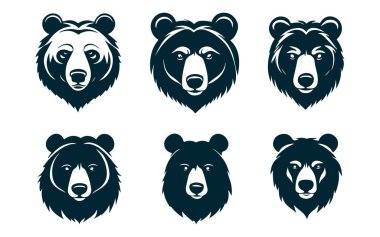 Bear Silhouette Vector, Bear Animal Silhouette Beyaz Arkaplanda, Bear Vector Illustration, Black Bear Silhouette Simgesi