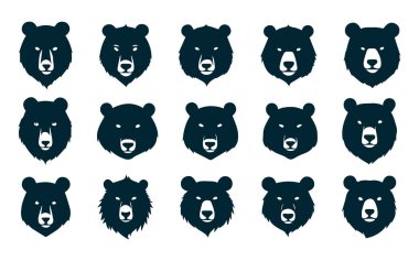 Bear Silhouette Vector, Bear Animal Silhouette Beyaz Arkaplanda, Bear Vector Illustration, Black Bear Silhouette Simgesi