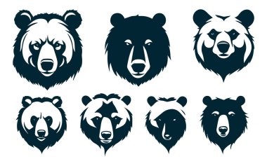 Bear Silhouette Vector, Bear Animal Silhouette Beyaz Arkaplanda, Bear Vector Illustration, Black Bear Silhouette Simgesi