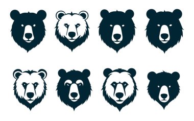 Bear Silhouette Vector, Bear Animal Silhouette Beyaz Arkaplanda, Bear Vector Illustration, Black Bear Silhouette Simgesi